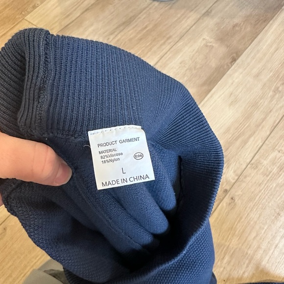 Navy Blue sweater Lounge Set - Picture 2 of 2